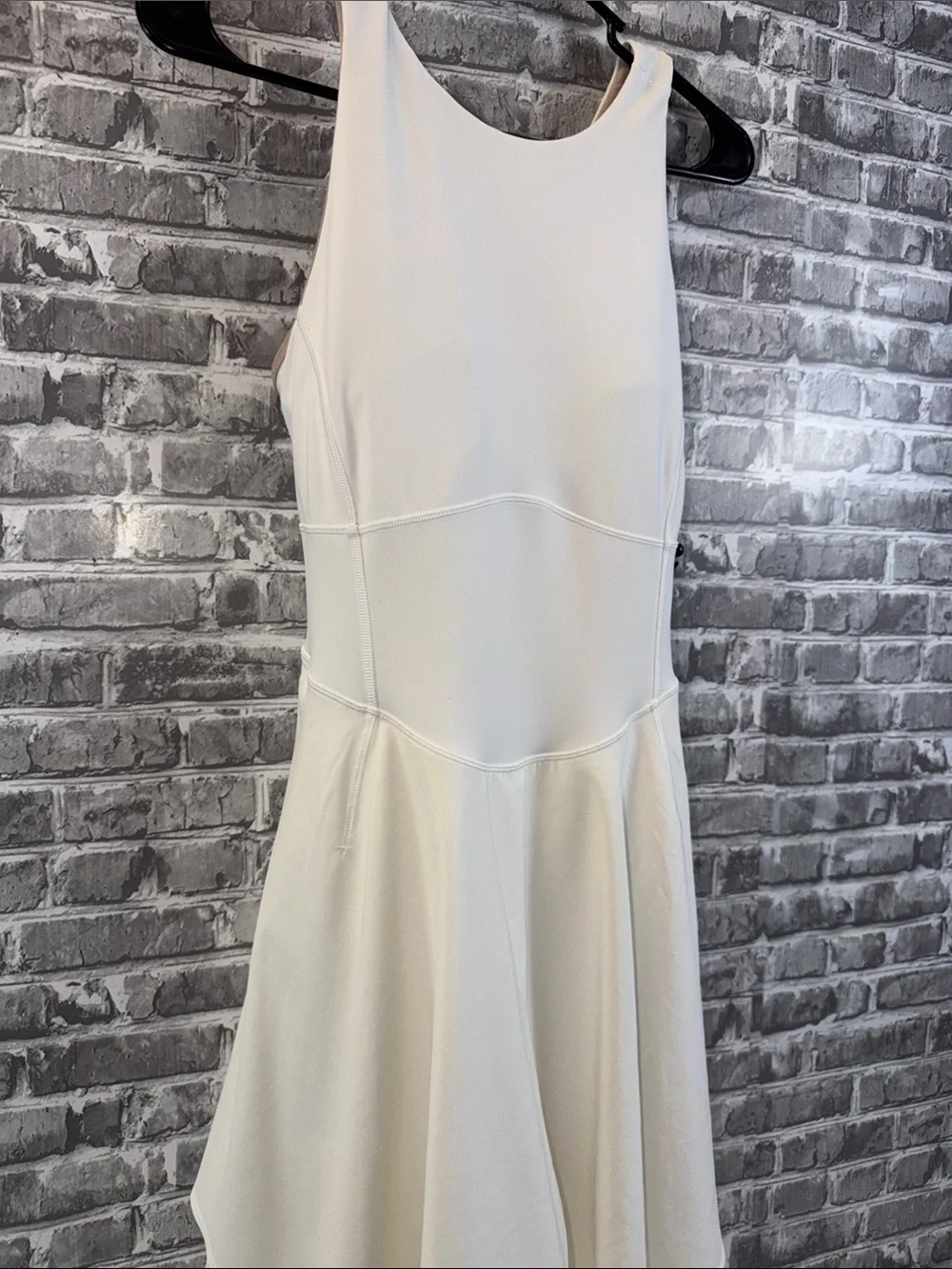 lululemon athletica White Sleeveless Fit-Flare tennis dress